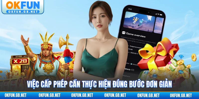 Cấp quyền khi tải app OKFUN theo từng bước
